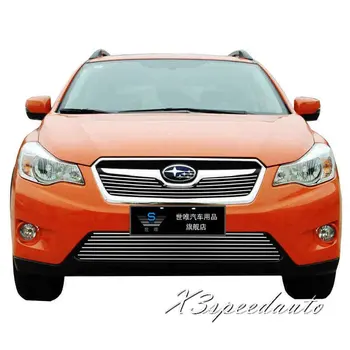 

For Subaru XV 2012-2017 Grill Grille Front Racing Cover Trim High Quality New Aluminum Alloy 2PCS