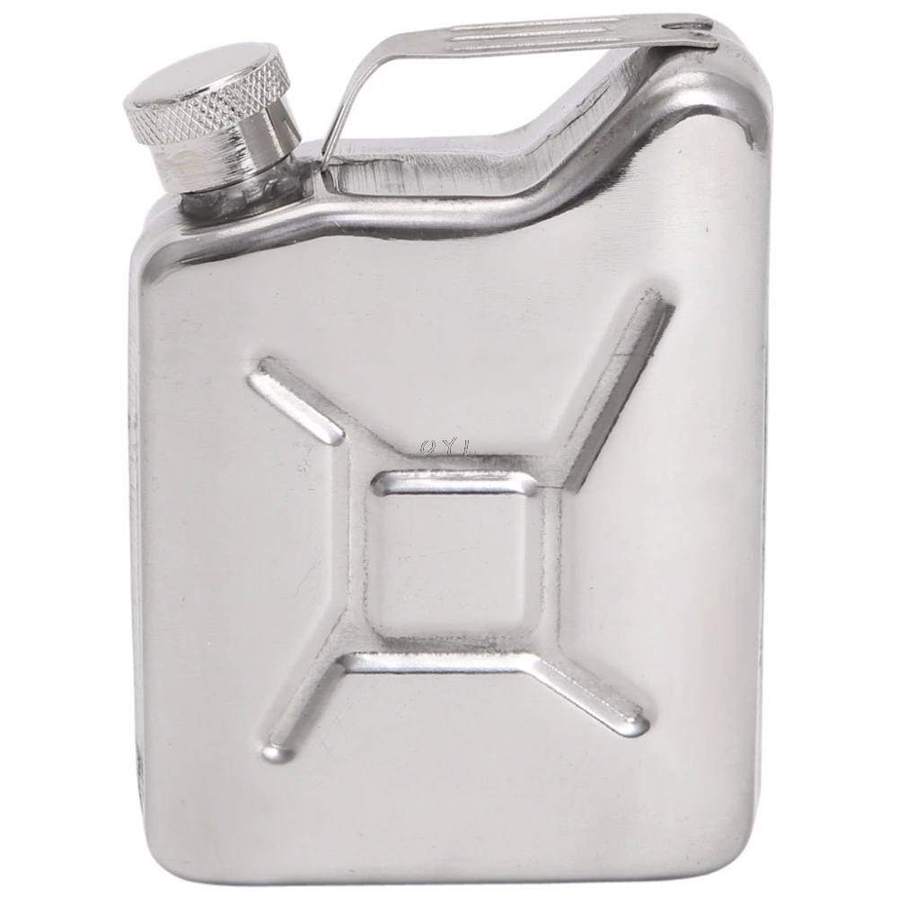 

5OZ Jerrycan Oil Liquor Hip Flask Wine Pot Stainless Steel Petrol Gasoline Can