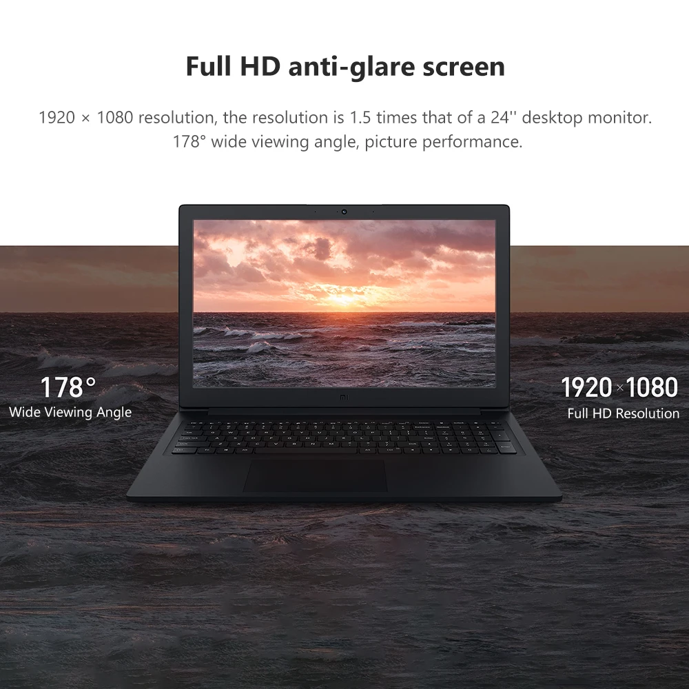 Original Xiaomi 15.6 inch NVIDIA GeForce MX110 Laptop i7-8550U 16GB DDR4 512GB SATA SSD Windows 10 Computer Student Notebook