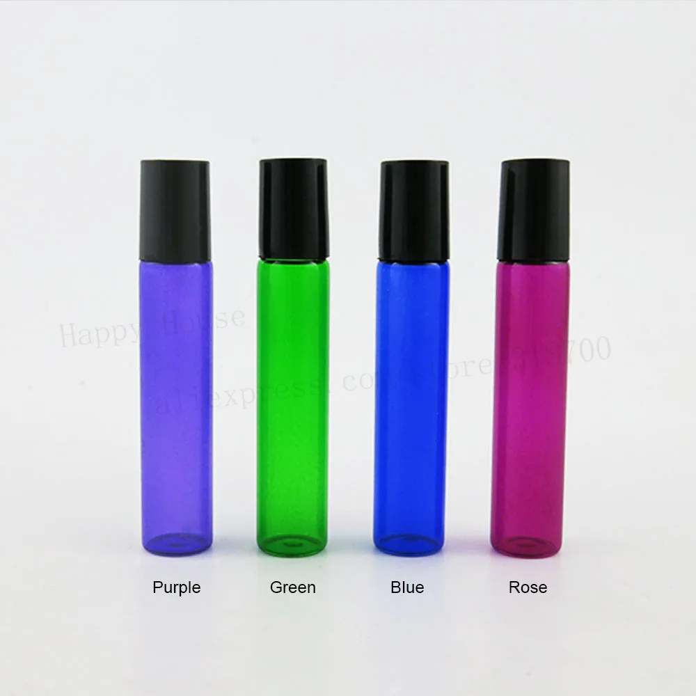 30 x 4 Colors 10ml Small roll on bottles for essential oils 10cc empty beauty roll 3