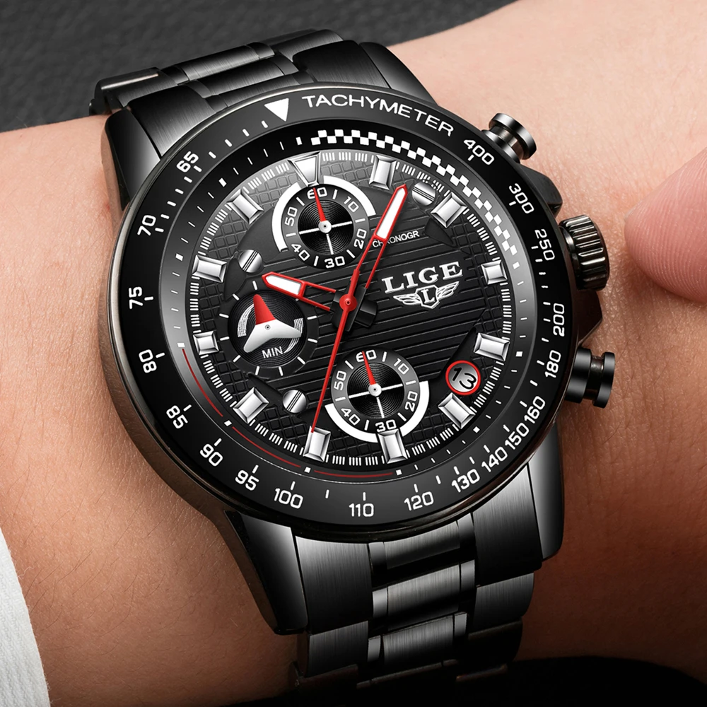 LIGE Men Watches Top Brand Luxury Full Steel Clock Sport Quartz Watch Men Casual Business Waterproof Watch Man Relogio Masculino LIGE Men Watches Top Brand Luxury Full Steel Clock Sport Quartz Watch Men Casual Business Waterproof Watch Man Relogio Masculino