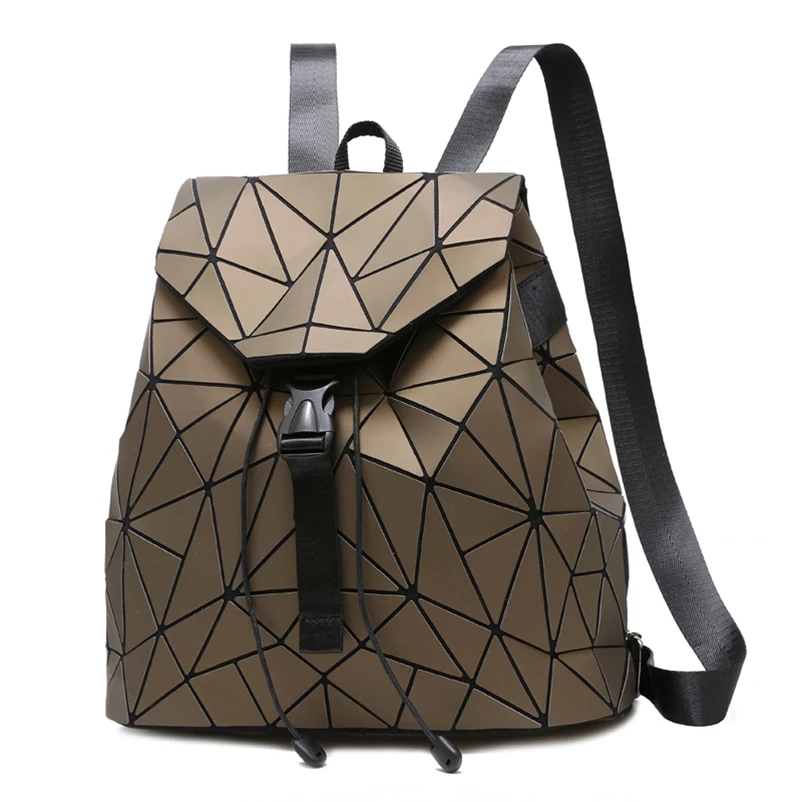 Nevenka Diamond Lattice Backpack Women Backpack Leather Creative Geometric Backpacks Drawstring Backpacks for Teenager Girl 201810
