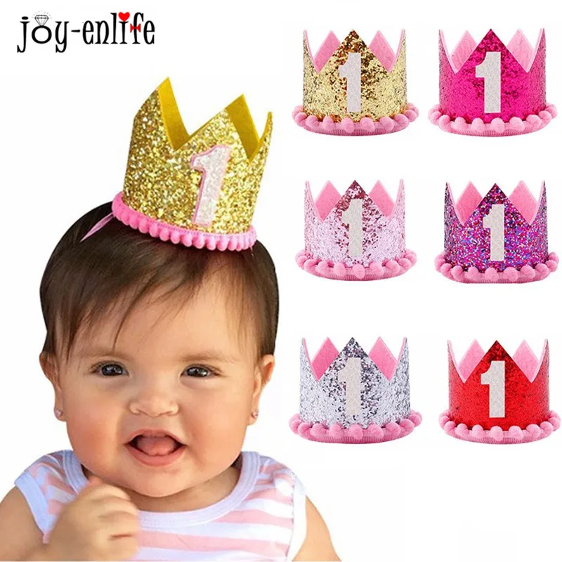 Buy JOY ENLIFE Baby 1st Birthday Party Hats Glitter