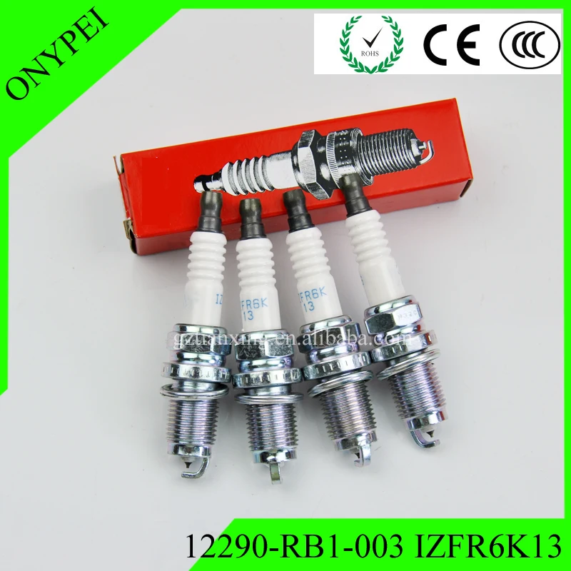 

12290-RB1-003 IZFR6K13 (Set 4) Iridium Spark Plug For Honda 2007-2013 Accord 2003-2007 12290 RB1 003 IZFR6K-13 12290RB1003