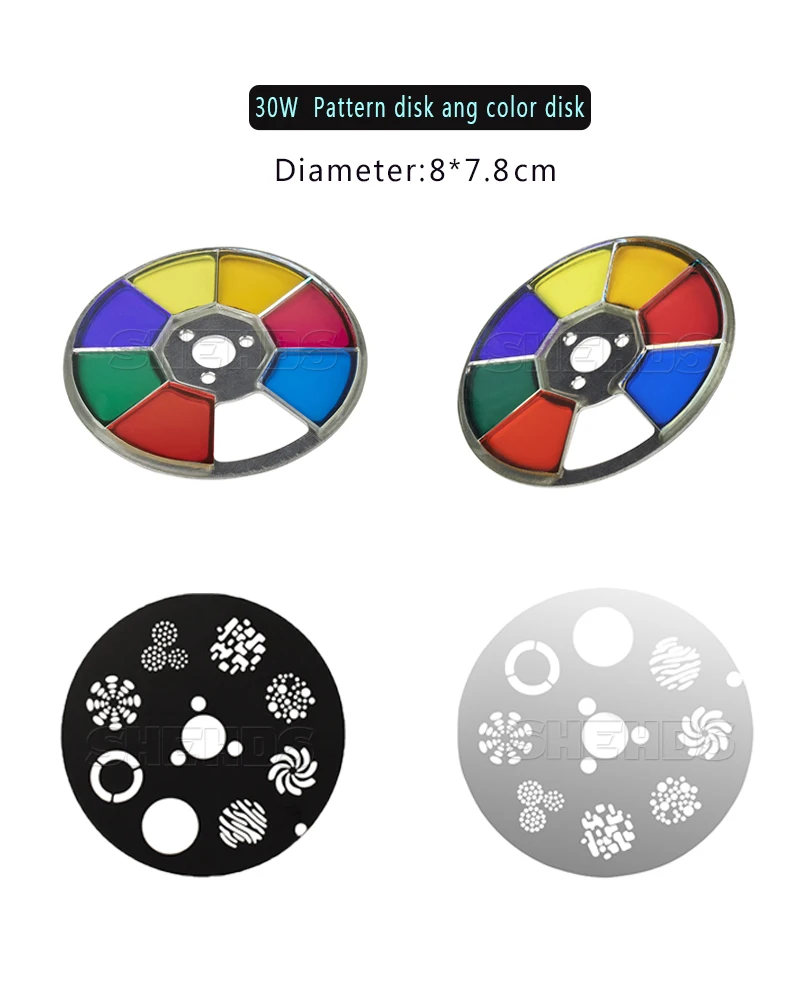 SHEHDS мини-прожектор 30 Вт Светодиодный движущийся головной свет части колеса цвет и аксессуары для гобо колеса