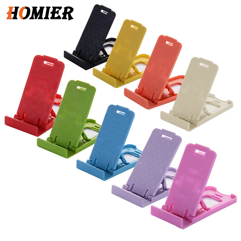 

2pcs Universal Folding Table cell phone support Plastic holder desktop stand for iPhone sansumg xiaomi Smartphone 4 adjustable