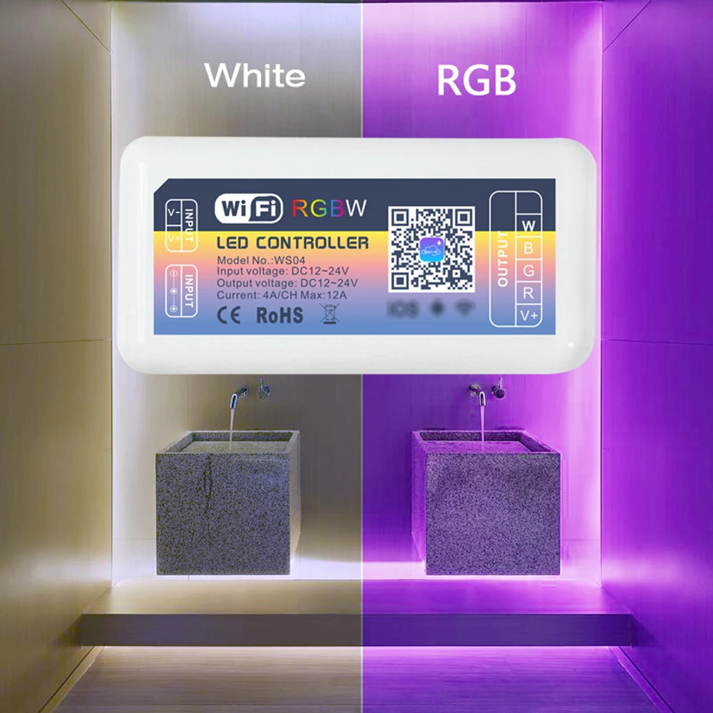 DC12-24V RGB и CCT мини Wi Fi полосы света управление Лер смартфон Intelligent App Android/IOS освещение Box модуль
