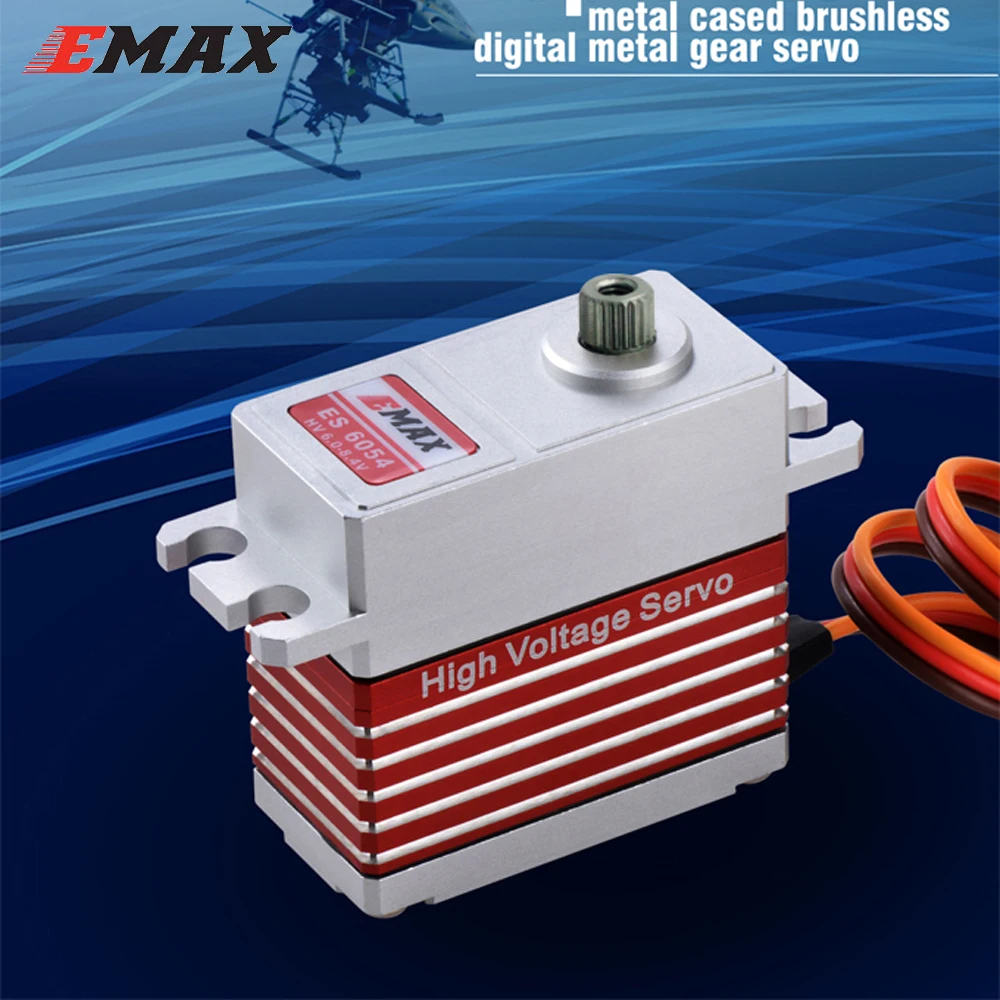 

Original EMAX ES6054 Metal Cased Brushless Digital Metal Gear Servo High Voltage Servo For RC Model