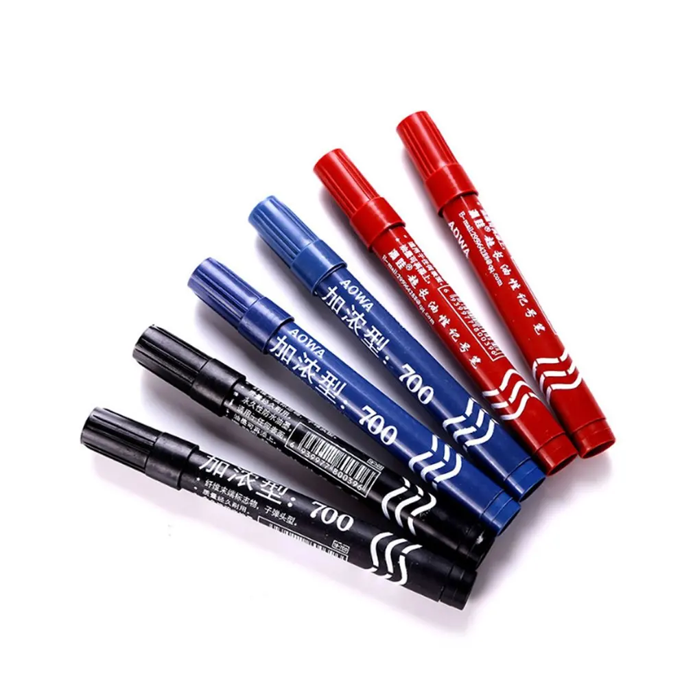 Enriched marker Plastic Oily Waterproof Permanent Marker Pen Korean Stationery Student Outdoor Marking Ink Marker