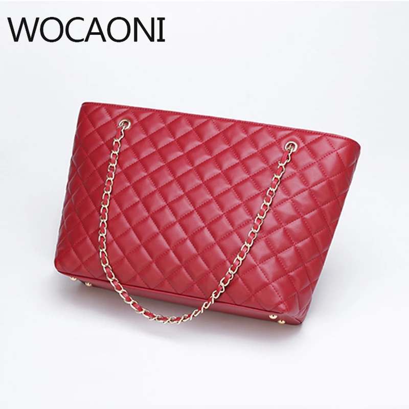 

Luxury Big Capacity Bags Leather Handbag Famous Brand Women Bag For 2018 Chain Better Quality Female Large Shoulder Travel Bags