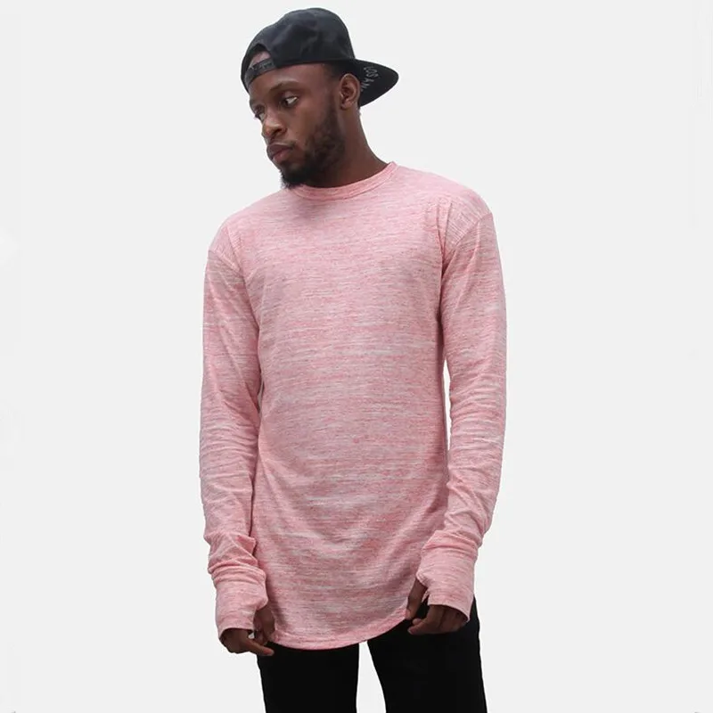 pink long sleeve t shirt mens