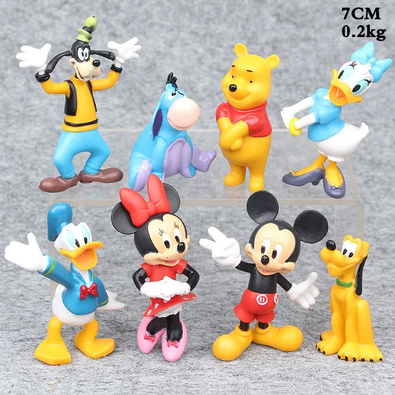 Disney 8 Pcs Lot 4 6 Cm Mickey Mouse Clubhouse Action Set Duck Winnie The Pooh Pvc Action Figures Dolls Girls Toys For Kids Gift Action Figures Aliexpress