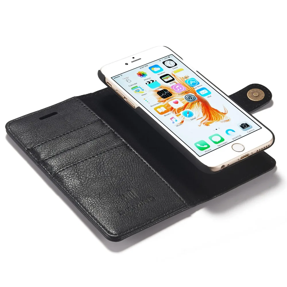 Чехол Кошелек из искусственной кожи для iPhone 12 mini 11 Pro Max Xs XR X 8 7 6s Plus 5S SE съемный