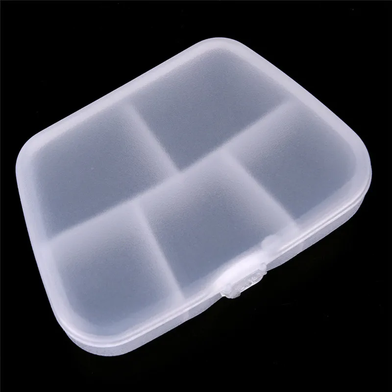 

1pcs Portable 5 Slots Transparent Pills Medicine Box Case Travel Tablet Medicine Organizer Holder High Quality