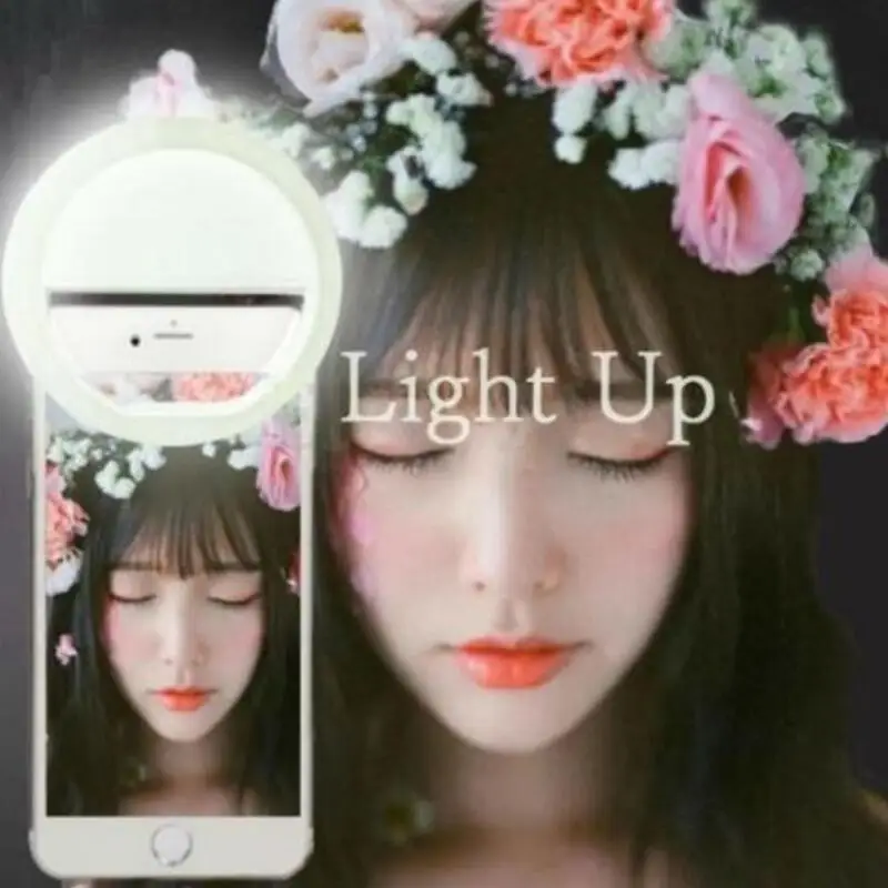 

Universal Selfie LED Ring Flash Light Portable Mobile Phone 36 LEDS Selfie Lamp Luminous Ring Clip For iPhone 8 7 6 Plus Samsung