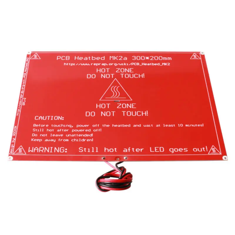 ANYCUBIC 300X200X2 0 RAMPS 1 4 Heatbed MK2A MK2B with led Resistor and cable for Mendel