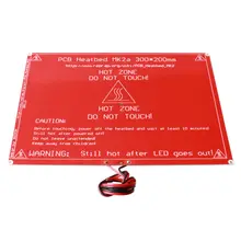 ANYCUBIC 300X200X2.0 ПЛАТФОРМЫ 1.4 Heatbed MK2A MK2B со светодиодной Резистор и кабель для Мендель 3d принтера Freeshipping!!!