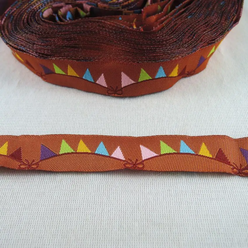Colored Flag Jacquard Ribbon Trim Wholesale 5/8" 16mm DIY Cloth Sewing