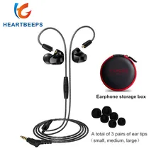 Moxpad X9 pro, двойной Динамический драйвер, профессиональные наушники в ухо, с микрофоном, супер бас, для мобильного телефона, mp3-плеер, сменный кабель