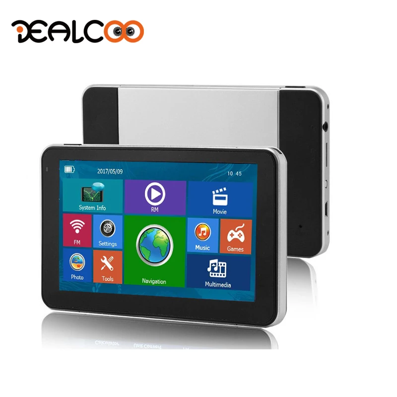 

Dealcoo 7 inch Screen Car GPS Navigation FM Built in 8GB/128M WinCE 6.0 Map For Europe/USA+Canada Truck Vehicle GPS Navigator