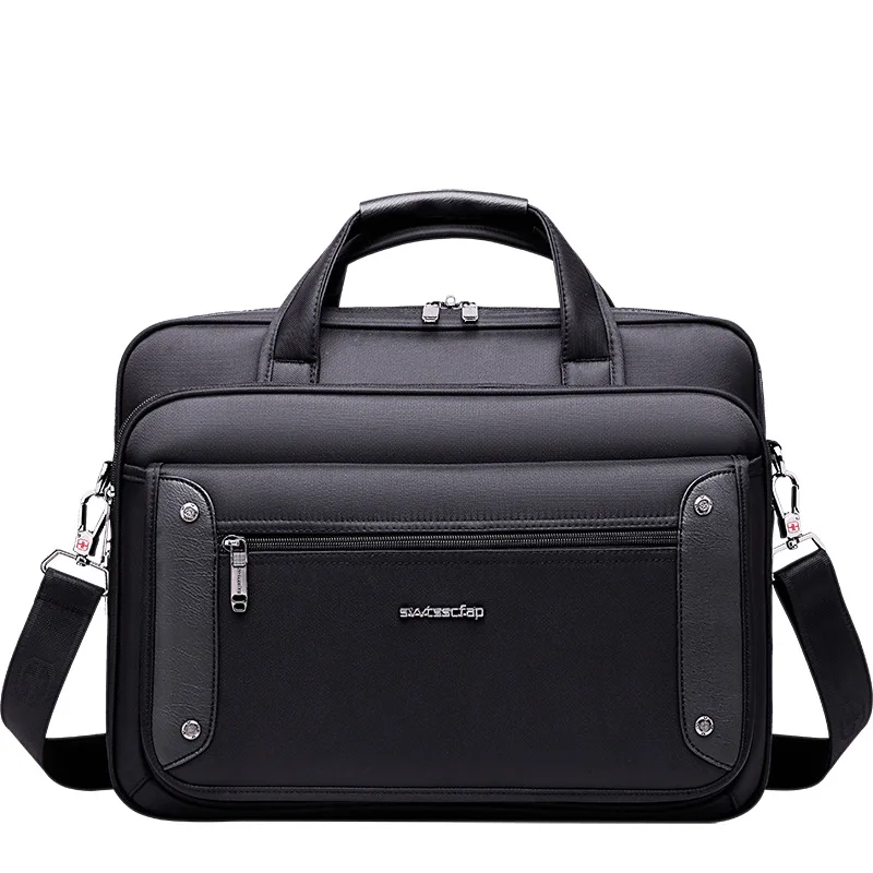 14/15 Inch Computer Large Capacity Bag Men's Business Laptop Bag Solid ...