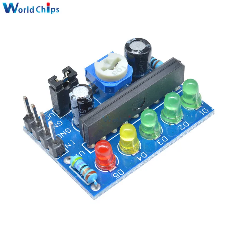 

KA2284 Power level indicator Battery Indicator Pro Audio level indicator module 5 LED Controller AC DC Signal Pcb Board 3.5V-12V