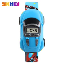Fashion Creative Children Watch SKMEI Brand Cartoon Car Digital Kids Watches For Boys Girls Dress Wristwatches