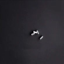 925 пробы серебряные серьги-гвоздики для женщин корейский стиль изысканные мини Модные Асимметричные циркониевые гипоаллергенные S925 ювелирные изделия подарок