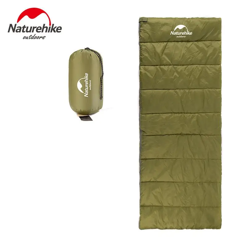 Конверт Naturehike, спальный мешок для кемпинга, компрессионный мешок, Сверхлегкий, для взрослых, портативный, на открытом воздухе, для кемпинга, походов, 3 сезона 190*75 см - Цвет: Green