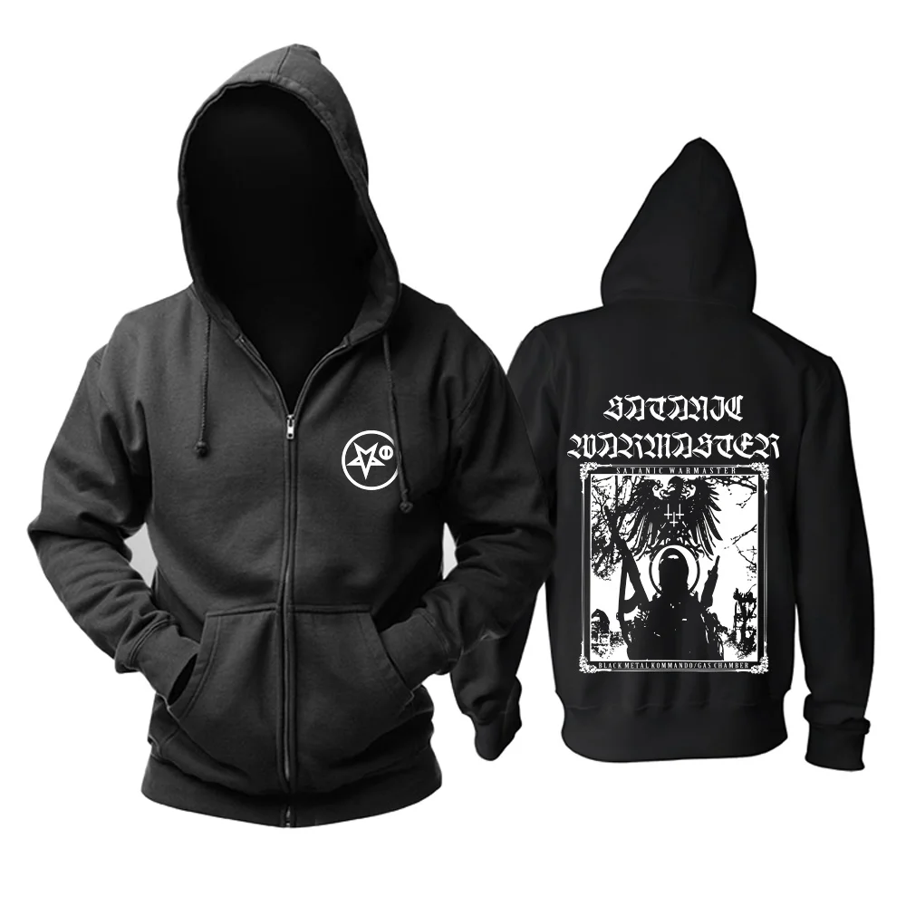 7 дизайнов на молнии Satanic warmaster хлопок рок черный толстовки куртка панк hardrock свитер в стиле хеви-метал флис XXXL sudadera - Цвет: 4
