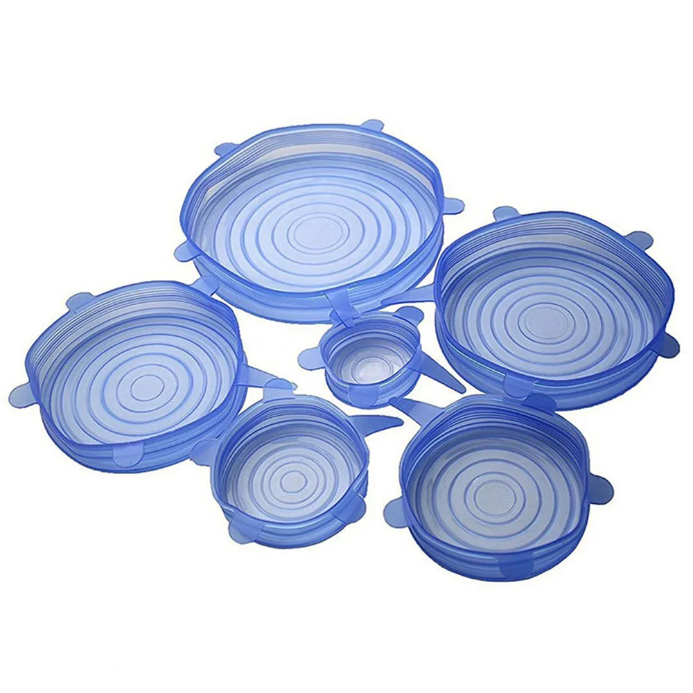 6 комплектов силиконовой крышки не легко деформация и эластичность хорошая крышка чаши фруктовые инструменты для сохранения пищи кухня