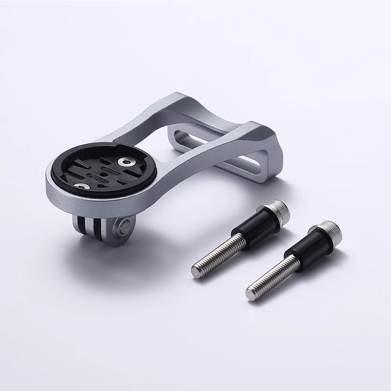 Bike Stem Extension Computer Mount GPS Bracket Holder For GARMIN Wahoo Bryton Cateye Sigma Computer Camera Holder - Цвет: Wahoo Silver