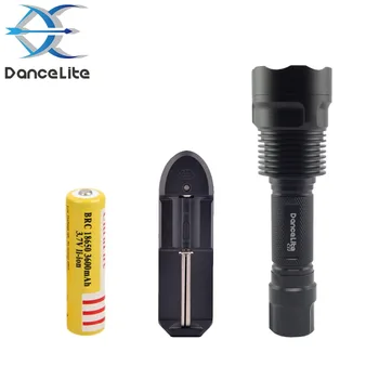 

Gift Set ~ DanceLite C12 XM-L2 U3 10W Hard Light LED Flashlight + 18650 3600mAh Battery + Wireless Wall Charger