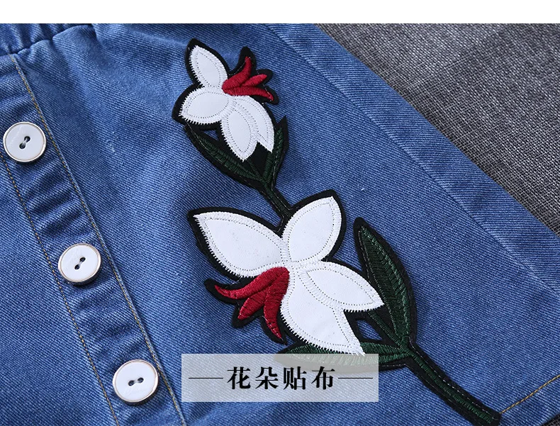 3-12 y girls summer outfits 2018 kids girls clothes set short sleeve floral t-shirt jeans skirt girl sets 12 year  (14)