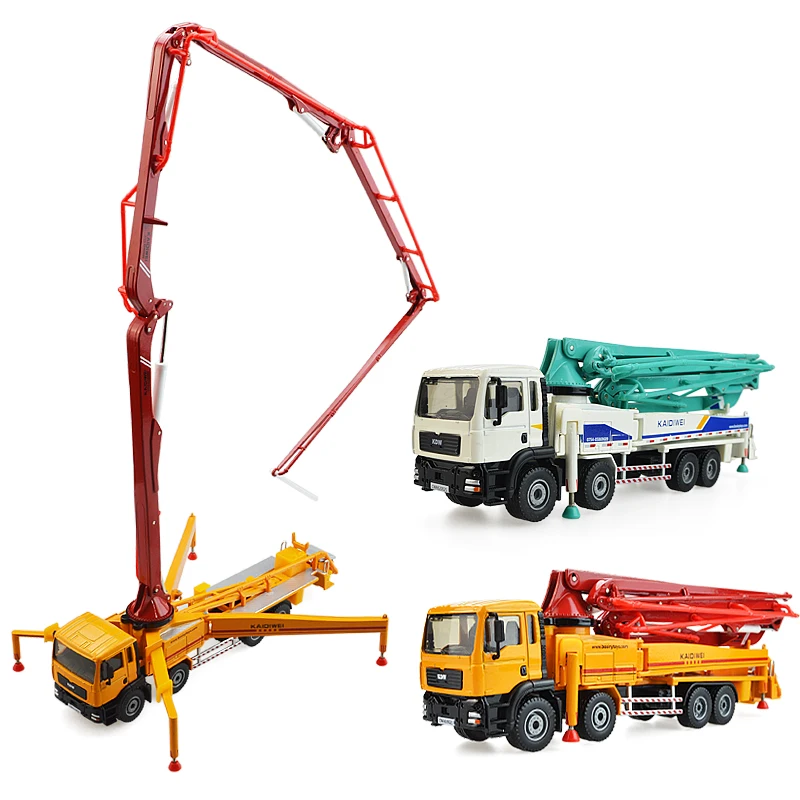 합금 모델 자동차 트럭 콘크리트 펌프 트럭 성인 금속 장식품 155 어린이 날 크리스마스 새해 선물 컬렉션pump trucksconcrete pump