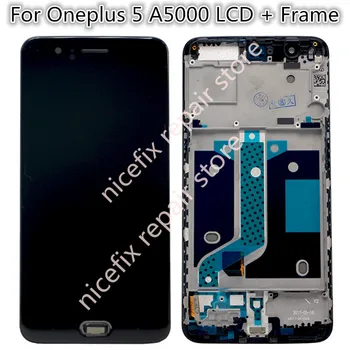 

Tested Oneplus 5 LCD Display Screen Touch Panel Complete Assembly Oneplus 5 A5000 Five LCD Digitizer Display+ Frame Spare Parts