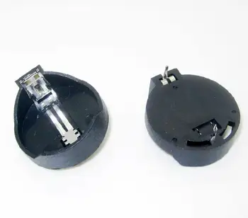 

10pcs DIP CR2032 2032 Battery Button Cell Coin Holder Socket Case Black,ICs