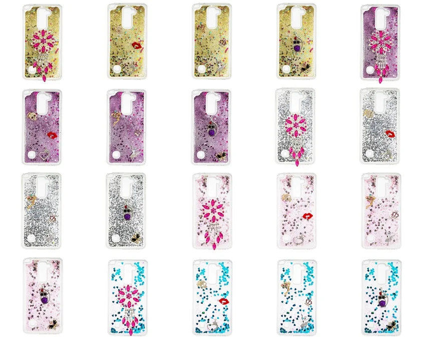 Bling Owl Angel Kiss Flower Crystal Diamond Liquid Sand