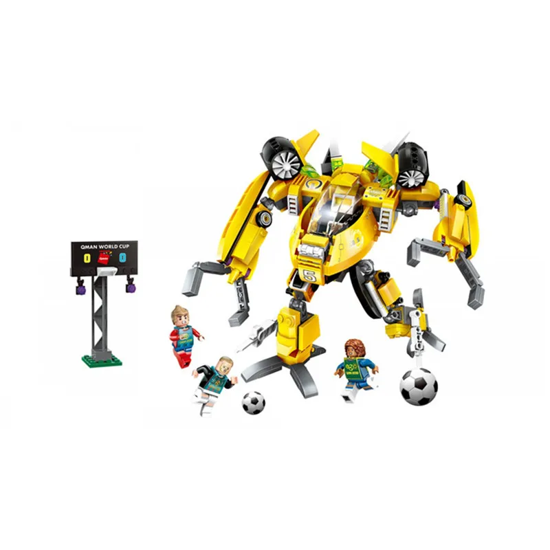 

Enlighten Building Blocks Robot goalkeeper under Sliding Trackle Strongest Goalie model kit Bricks Educational Toys For Children