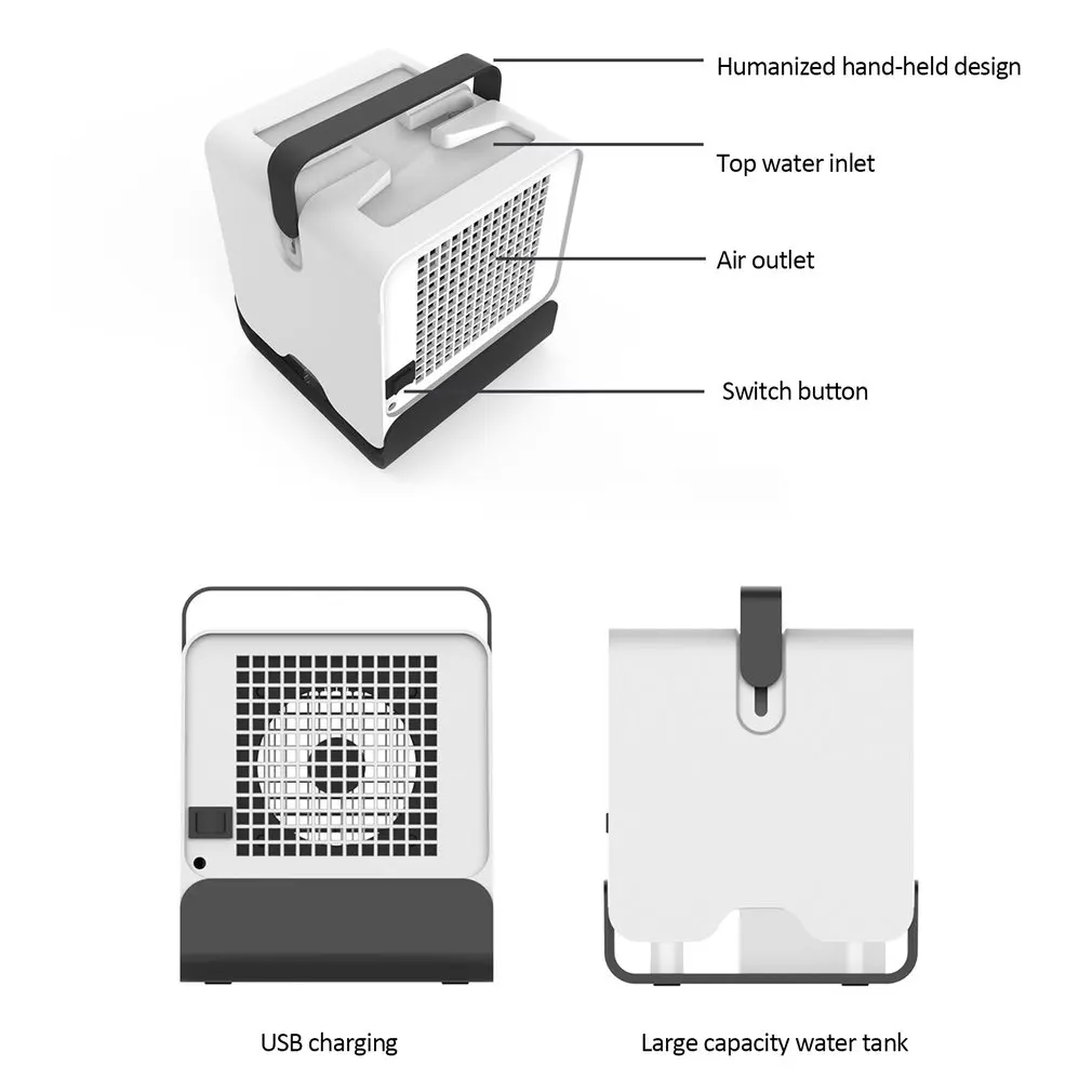 Портативный мини USB кондиционер увлажняюший очиститель света Настольный вентилятор охладитель воздуха вентилятор для офиса дома