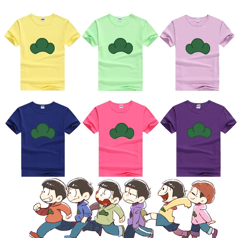 Cosworld Anime Osomatsu-san Cosplay Costumes Top Jyushimatsu Ichimatsu Karamatsu Todomatsu Choromatsu Shortsleeve T-Shirt (3)