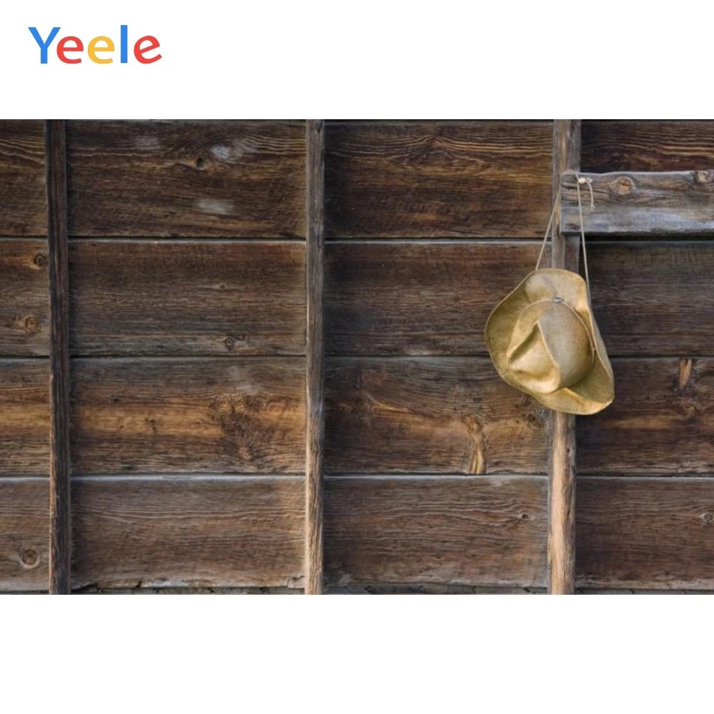 

Yeele Wooden Board Hat US West Cowboy Backdrops Children Portrait Photography Backdrop Photographic Background Photo Studio