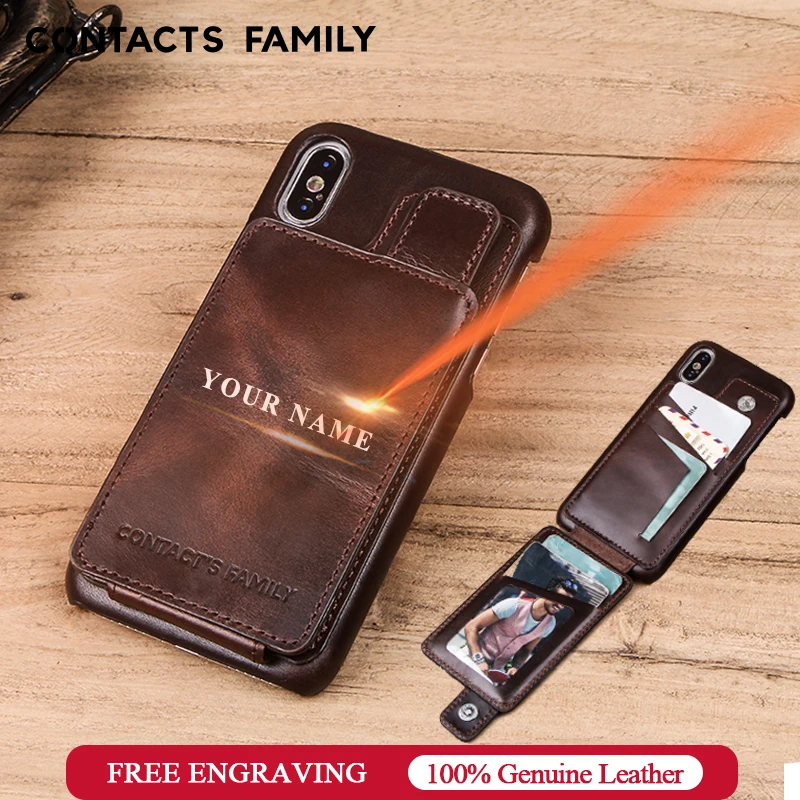 

For iPhone X Leather Case Magnetic Flip Wallet Case For iPhone X Genuine Leather Cover Coque Fundas Card Slot Protection Cover