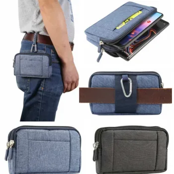 

Men Fanny Waist Bag Coin Purse Pocket Belt Bum Pouch Pack Travel Vintage Hip Bag High Quality for 5.2" 5.5" 6.4" Cell Phone