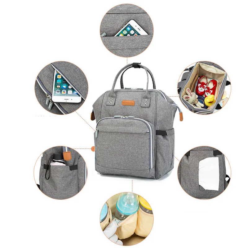 Сумка для подгузников, сумка для мам, сумки для подгузников для детских колясок, сумка большой емкости, рюкзак для путешествий, сумка для ухода за ребенком W