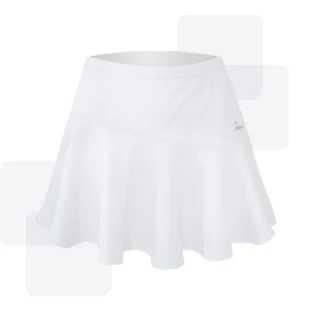 Женская летняя спортивная юбка, однотонная плиссированная юбка для тенниса, юбка-шорты для бадминтона, юбки для девочек с защитными штанами - Цвет: Белый