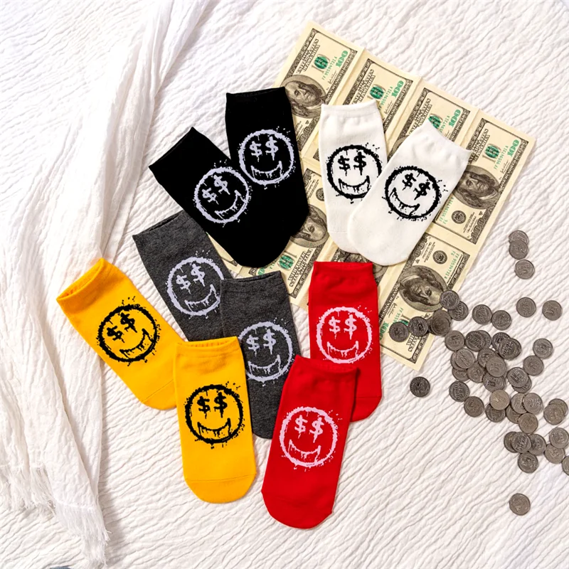 

Hot Sale Emoji Expression Women Socks Funny Low Ankle Short Socks for Women Men Unisex cute socks