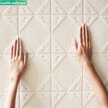 

3d stereo wall stickers bedroom wedding room shop living room wall waterproof anti-collision soft bag self-adhesive wallpaper