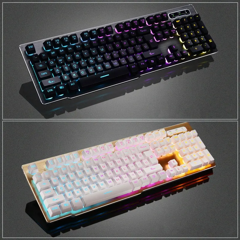  MK500 Wireless Keyboard Rechargeable Backlight Gaming Charging Backlight Wireless Keyboard Alloy Pa