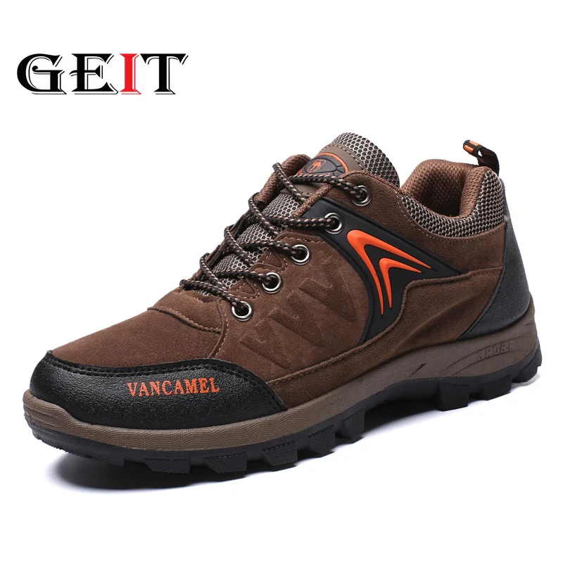 

Men's Hiking Shoes Lace Up Men Sport Shoes Outdoor Jogging Trekking Sneakers Non-slip Wear-resistant Travel Shoes